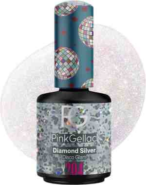 Foto: Pink gellac 204 diamond silver gel lak 15 ml gellak nagellak gelnagellak gelnagels producten nails gelnagel