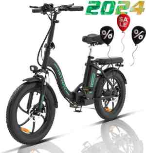 Foto: Hitway elektrische fiets opvouwbare e bike met fietstas 20 inch fatbike 11 2ah 7 versnellingen