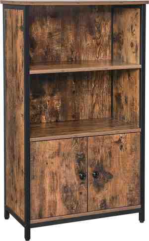 Foto: Segenn s halifax keukenkast boekenkast dressoir opbergkast bruin zwart 60x32x104