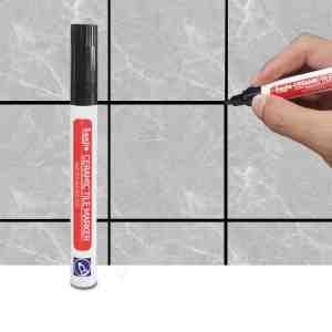 Foto: Zwarte tegelmarker waterbestendige marker tegelmarker zwart zwarte voegenmarker marker voor badkamertegels waterdichte marker witte vloertegelmarker marker voor wandtegels marker voor zwembadtegels zwarte keramische marker