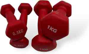 Foto: Padisport dumbell neopreen set 0 5 en 1 kg krachttraining rood gewichten dumbellset halterset gewichtjes set gewichten set