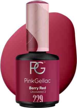 Foto: Pink gellac 229 berry red gellak 15 ml rode gel lak nagellak met creamy finish gelnagels producten nails
