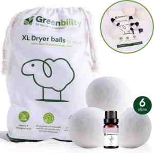 Foto: Greenbility xl drogerballen met lavendel olie   wasdrogerballen   energiebesparend   wol   minder lang drogen   wit   droogballen voor wasdroger   set van 6
