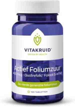 Foto: Vitakruid actief foliumzuur 400 mcg 100 tabletten