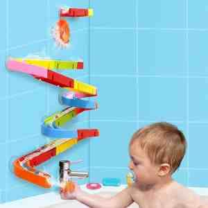 Foto: Badspeelgoed waterspeelgoed kinderen doe het zelf 38 stuks kogelbaan badkuip met watermolen waterplay babybad kinderspeelgoed vanaf 3 tot 5 en 6 jaar