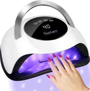 Foto: Rostem 120 watt uv led nageldroger   nagellamp   perfect uitgeharde nagel gellak   led lamp   lange snoer   wit