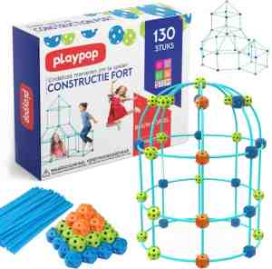 Foto: Playpop creative forts speelgoed bouwen kinderspeelgoed hut fort bouwset extra groot 130 stuks