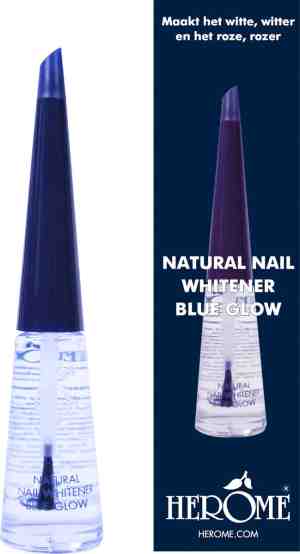 Foto: Herome natural nail whitener blue glow nagelverzorging camoufleert verkleuringen 1 step french manicure 10ml