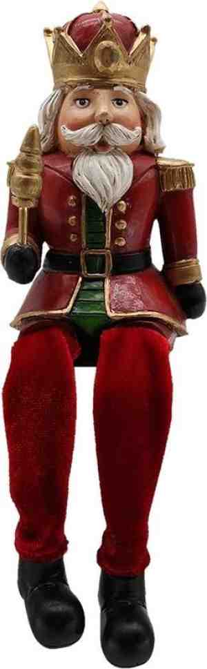 Foto: Clayre eef kerstdecoratie beeld notenkraker 7611 cm rood polyresin decoratief figuur decoratieve accessoires woonaccessoires