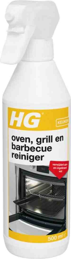 Foto: Hg oven grill barbecuereiniger   500 ml   zelfwerkende schuimformule   reinigt aangebrand en ingebrande vet   geschikt voor ovens grills barbecues en bakplaten   biologisch afbreekbaar