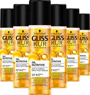 Foto: Gliss   oil nutritive   anti klit spray   haarverzorging   voordeelverpakking   6 x 200 ml