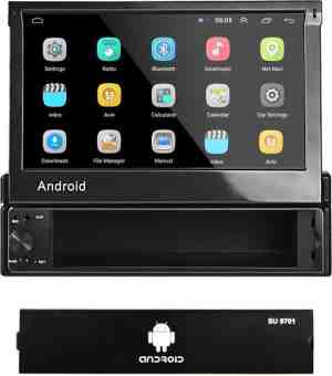 Foto: 1din autoradio android 8 1 navigatiesysteem 7 hd klapscherm usb aux bluetooth wifi achteruitrijcamera