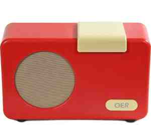 Foto: Oer muziekspeler voor ouderen met dementie radio simpele bediening 1 knop hulpmiddel muziek en stevig 4 gb geheugen rood