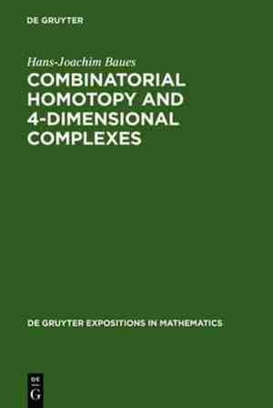 Foto: De gruyter expositions in mathematics2  combinatorial homotopy and 4 dimensional complexes