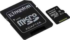 Foto: Kingston micro sd kaart 64 gb adapter