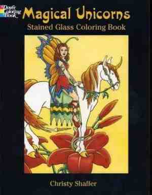 Foto: Magical unicorns stained glass coloring book