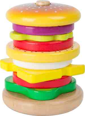 Foto: Stapel hamburger 10 lagen fsc houten speelgoed vanaf 1 5 jaar