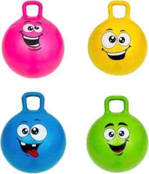 Foto: Skippybal   hopper ball   speelgoed   kinderspeelgoed   stevige kwaliteit   45 cm   met smiley   diverse kleuren