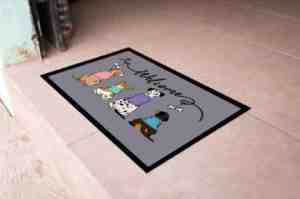 Foto: Joymat luxe indoor mat   deurmat   schoonloopmat   droogloopmat   dog bones   40cmx60cm   polyamide