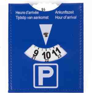 Foto: Benson blauwe parkeerkaart parkeerschijf 10 x 12 cm  10 stuks
