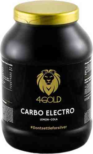 Foto: 4gold carbo elektro isotone drink poeder sporthydratatiedrank bevordert sportprestaties sport supplement lemon cola 1kg