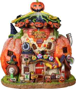 Foto: Lemax   sugared pumpkin candy shoppe bo 4 5v   kersthuisjes kerstdorpen