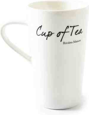 Foto: Riviera maison theemok met oor theebeker met tekst   classic cup of tea mug   wit   porselein   440 ml   1 stuk