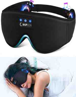 Foto: Napson slaapmasker 3d pro   bluetooth speakers   traagschuim   oogmasker slaap   100 verduisterend   voor mannen en vrouwen