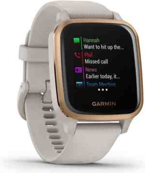 Foto: Garmin venu sq music health smartwatch   helder touchscreen   muziekopslag   6 dagen batterij   light sandrose gold