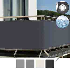 Foto: Sol royal pb 2 balkonscherm antraciet 300 x 90 cm balkondoek waterafstotend uv bescherming incl bevestigingsmateriaal