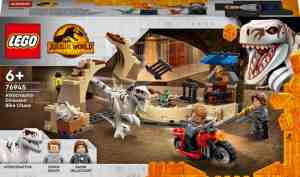 Foto: Lego jurassic world atrociraptor dinosaurus achtervolging 76945