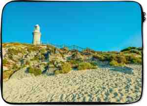 Foto: Laptophoes 13 inch   weergave van pinky beach met bathurst lighthouse van rottnest island australi   laptop sleeve