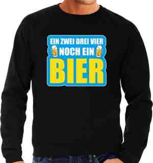 Foto: Bellatio decorations apres ski sweater trui wintersport noch ein bier heren zwart m