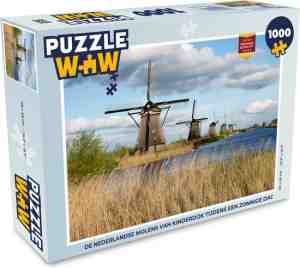 Foto: Puzzel molen landschap nederland legpuzzel 1000 stukjes volwassenen