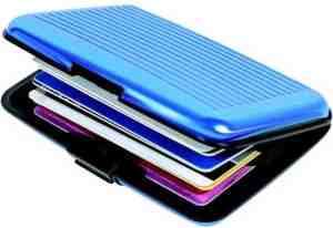 Foto: Portemonnee pasjeshouder blauw 10 pasjes creditcardhouder mapje voor pasjes bankpashouder card holder card wallet mannen en vrouwen