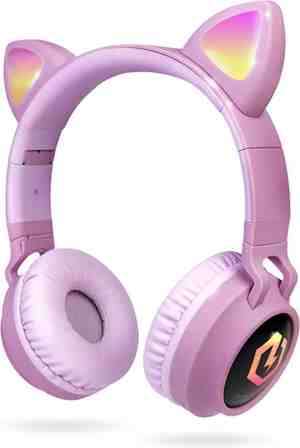 Foto: Powerlocus buddy draadloze on ear koptelefoon voor kinderen roze
