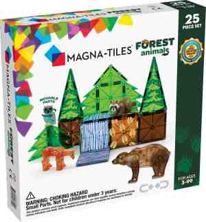 Foto: Magna tiles bosdieren forest set magnetisch speelgoed 25 stuks