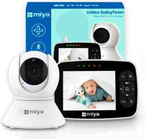Foto: Miya m 35 babyfoon met camera op afstand bestuurbaar video audio baby monitor