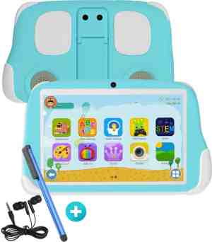 Foto: Dado kindertablet kinder tablet vanaf 3 jaar ouderlijk toezicht android 12 32 gb 8 inch oordopjes touchpen kidsproof