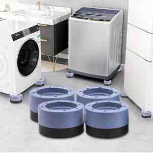 Foto: Trillingsdempers wasmachine   4 stuks   wasmachine verhoger   extra dik   wasmachine dempers   stapelbaar   droger   vaatwasser