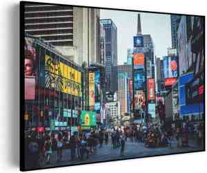 Foto: Akoestisch schilderij times square new york rechthoek horizontaal basic m 85x60 akoestisch paneel akoestische panelen akoestische wanddecoratie akoestisch wandpaneel