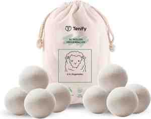 Foto: Tenify 8 xl drogerballen   wasbollen   duurzaam   schaapswol   wasverzachter   wasdrogerballen   herbruikbare droogballen   energie besparen
