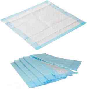 Foto: Incontinentie bed onderleggers   wegwerp onderleggers   60x90 cm   25 stuks   matrasbeschermers   kleur blauw