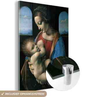 Foto: Muchowow glasschilderij the virgin mary leonardo da vinci 120x160 cm acrylglas schilderijen foto op glas