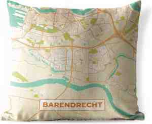 Foto: Sierkussen buiten kaart barendrecht vintage 60x60 cm weerbestendig