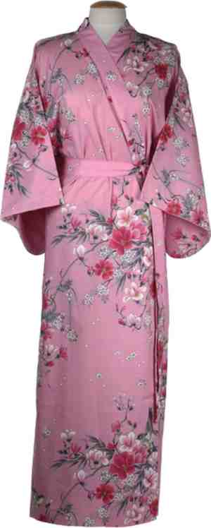 Foto: Dongdong originele japanse kimono katoen bloemen motief roze l xl