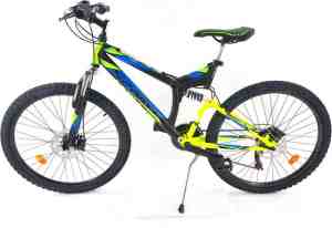 Foto: Sprint element   mountainbike   26 inch   fiets met 18 versnellingen shimano   blauwgeel   framemaat 46 cm   bk22si8800 r9