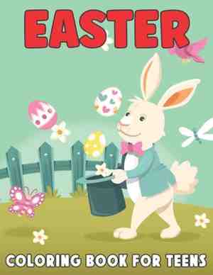 Foto: Easter coloring book for teens an adult coloring book featuring easter bunnies beautiful spring flowers and more relaxing design