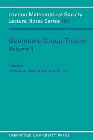 Foto: London mathematical society lecture note seriesseries number 181  geometric group theory  volume 1