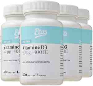 Foto: Etos vitamine d3 10 g 1200 tabletten 4 x 300 familie verpakking